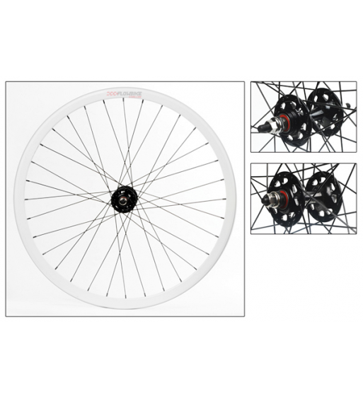 Rueda Trasera Fixie Dp Blanco Con Banda De Frenado